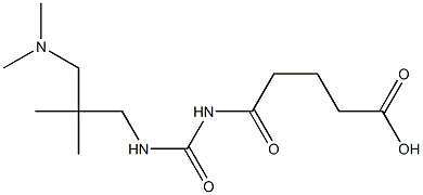 5-[({2-[(dimethylamino)methyl]-2-methylpropyl}carbamoyl)amino]-5-oxopentanoic acid Struktur