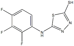 5-[(2,3,4-trifluorophenyl)amino]-1,3,4-thiadiazole-2-thiol Struktur