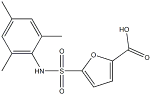 5-[(2,4,6-trimethylphenyl)sulfamoyl]furan-2-carboxylic acid Struktur