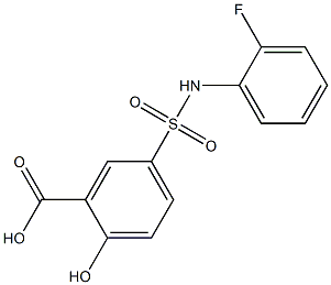 5-[(2-fluorophenyl)sulfamoyl]-2-hydroxybenzoic acid Struktur