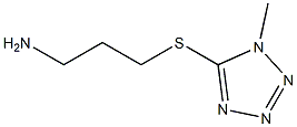 5-[(3-aminopropyl)sulfanyl]-1-methyl-1H-1,2,3,4-tetrazole Struktur