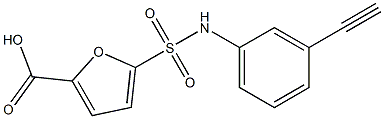 5-[(3-ethynylphenyl)sulfamoyl]furan-2-carboxylic acid Struktur