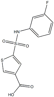 5-[(3-fluorophenyl)sulfamoyl]thiophene-3-carboxylic acid Struktur