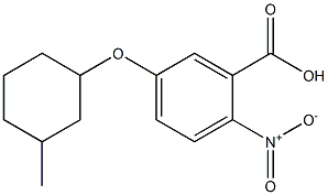 5-[(3-methylcyclohexyl)oxy]-2-nitrobenzoic acid Struktur