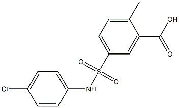 5-[(4-chlorophenyl)sulfamoyl]-2-methylbenzoic acid Struktur