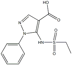 5-[(ethylsulfonyl)amino]-1-phenyl-1H-pyrazole-4-carboxylic acid Struktur