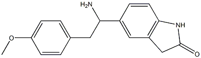 5-[1-amino-2-(4-methoxyphenyl)ethyl]-2,3-dihydro-1H-indol-2-one Struktur