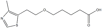 5-[2-(4-methyl-1,3-thiazol-5-yl)ethoxy]pentanoic acid Struktur