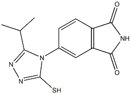 5-[3-(propan-2-yl)-5-sulfanyl-4H-1,2,4-triazol-4-yl]-2,3-dihydro-1H-isoindole-1,3-dione Struktur