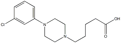 5-[4-(3-chlorophenyl)piperazin-1-yl]pentanoic acid Struktur