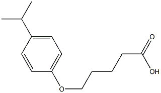 5-[4-(propan-2-yl)phenoxy]pentanoic acid Struktur