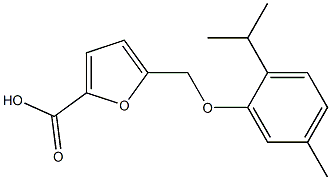 5-[5-methyl-2-(propan-2-yl)phenoxymethyl]furan-2-carboxylic acid Struktur