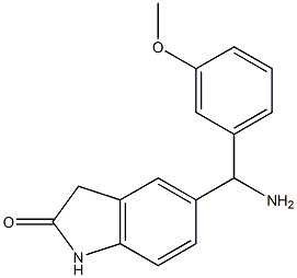 5-[amino(3-methoxyphenyl)methyl]-2,3-dihydro-1H-indol-2-one Struktur