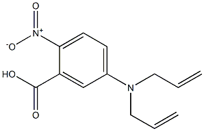 5-[bis(prop-2-en-1-yl)amino]-2-nitrobenzoic acid Struktur