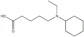 5-[cyclohexyl(ethyl)amino]pentanoic acid Struktur