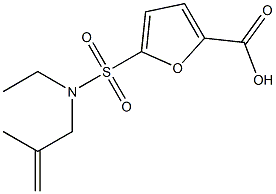 5-[ethyl(2-methylprop-2-en-1-yl)sulfamoyl]furan-2-carboxylic acid Struktur