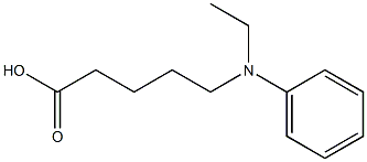 5-[ethyl(phenyl)amino]pentanoic acid Struktur