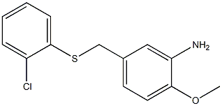 5-{[(2-chlorophenyl)sulfanyl]methyl}-2-methoxyaniline Struktur