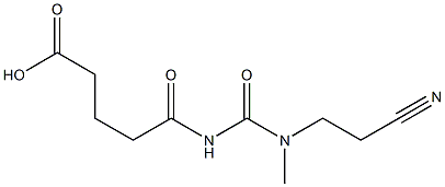 5-{[(2-cyanoethyl)(methyl)carbamoyl]amino}-5-oxopentanoic acid Struktur