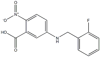 5-{[(2-fluorophenyl)methyl]amino}-2-nitrobenzoic acid Struktur