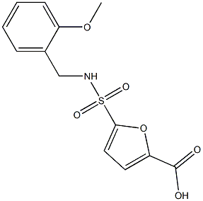 5-{[(2-methoxyphenyl)methyl]sulfamoyl}furan-2-carboxylic acid Struktur