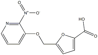 5-{[(2-nitropyridin-3-yl)oxy]methyl}furan-2-carboxylic acid Struktur