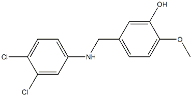 5-{[(3,4-dichlorophenyl)amino]methyl}-2-methoxyphenol Struktur