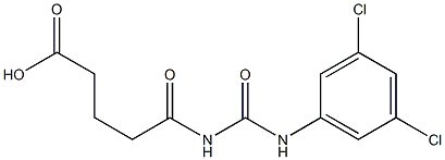 5-{[(3,5-dichlorophenyl)carbamoyl]amino}-5-oxopentanoic acid Struktur