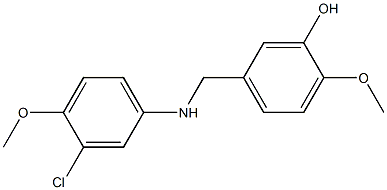 5-{[(3-chloro-4-methoxyphenyl)amino]methyl}-2-methoxyphenol Struktur