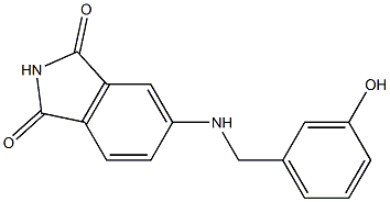 5-{[(3-hydroxyphenyl)methyl]amino}-2,3-dihydro-1H-isoindole-1,3-dione Struktur