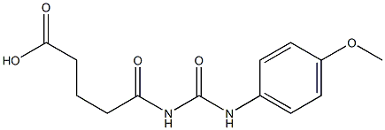 5-{[(4-methoxyphenyl)carbamoyl]amino}-5-oxopentanoic acid Struktur