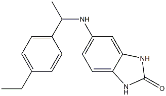 5-{[1-(4-ethylphenyl)ethyl]amino}-2,3-dihydro-1H-1,3-benzodiazol-2-one Struktur