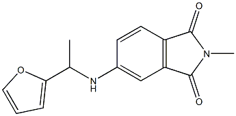 5-{[1-(furan-2-yl)ethyl]amino}-2-methyl-2,3-dihydro-1H-isoindole-1,3-dione Struktur