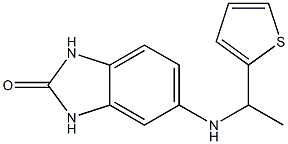 5-{[1-(thiophen-2-yl)ethyl]amino}-2,3-dihydro-1H-1,3-benzodiazol-2-one Struktur