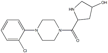 5-{[4-(2-chlorophenyl)piperazin-1-yl]carbonyl}pyrrolidin-3-ol Struktur