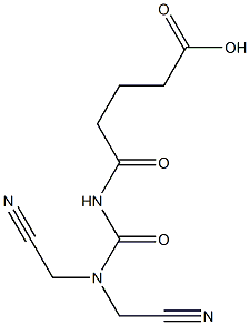 5-{[bis(cyanomethyl)carbamoyl]amino}-5-oxopentanoic acid Struktur