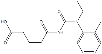 5-{[ethyl(2-methylphenyl)carbamoyl]amino}-5-oxopentanoic acid Struktur