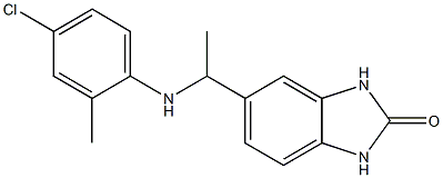 5-{1-[(4-chloro-2-methylphenyl)amino]ethyl}-2,3-dihydro-1H-1,3-benzodiazol-2-one Struktur