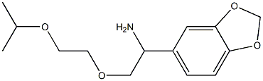 5-{1-amino-2-[2-(propan-2-yloxy)ethoxy]ethyl}-2H-1,3-benzodioxole Struktur