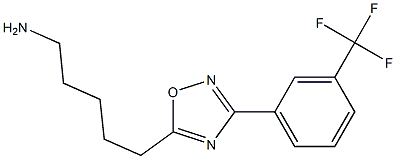 5-{3-[3-(trifluoromethyl)phenyl]-1,2,4-oxadiazol-5-yl}pentan-1-amine Struktur