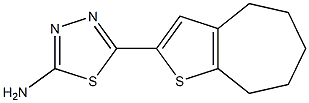 5-{4H,5H,6H,7H,8H-cyclohepta[b]thiophen-2-yl}-1,3,4-thiadiazol-2-amine Struktur