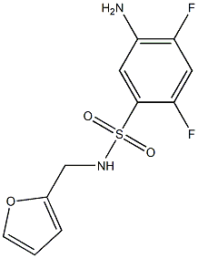 5-amino-2,4-difluoro-N-(furan-2-ylmethyl)benzene-1-sulfonamide Struktur