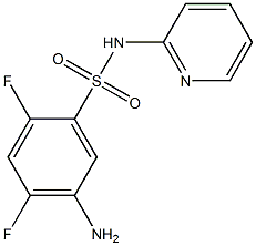 5-amino-2,4-difluoro-N-(pyridin-2-yl)benzene-1-sulfonamide Struktur