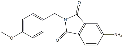 5-amino-2-[(4-methoxyphenyl)methyl]-2,3-dihydro-1H-isoindole-1,3-dione Struktur