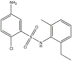 5-amino-2-chloro-N-(2-ethyl-6-methylphenyl)benzene-1-sulfonamide Struktur