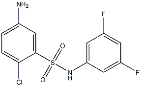 5-amino-2-chloro-N-(3,5-difluorophenyl)benzene-1-sulfonamide Struktur