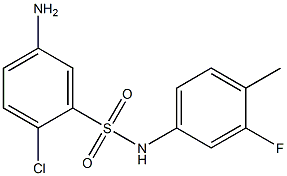 5-amino-2-chloro-N-(3-fluoro-4-methylphenyl)benzene-1-sulfonamide Struktur