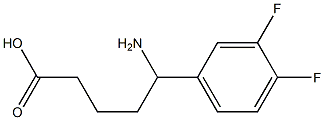 5-amino-5-(3,4-difluorophenyl)pentanoic acid Struktur