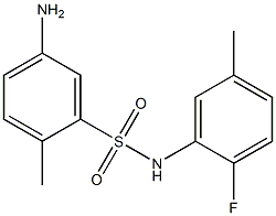 5-amino-N-(2-fluoro-5-methylphenyl)-2-methylbenzene-1-sulfonamide Struktur