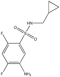 5-amino-N-(cyclopropylmethyl)-2,4-difluorobenzene-1-sulfonamide Struktur